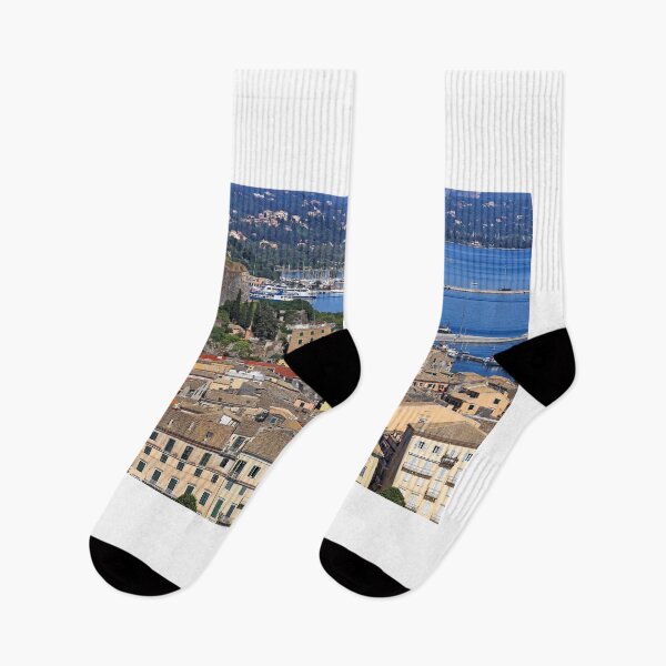 Item preview, Bell tower of Saint Spiridon church and Kerkyra cityscape,Corfu island,Greece designed and sold by goceris.