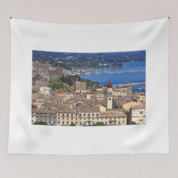 Item preview, Bell tower of Saint Spiridon church and Kerkyra cityscape,Corfu island,Greece designed and sold by goceris.