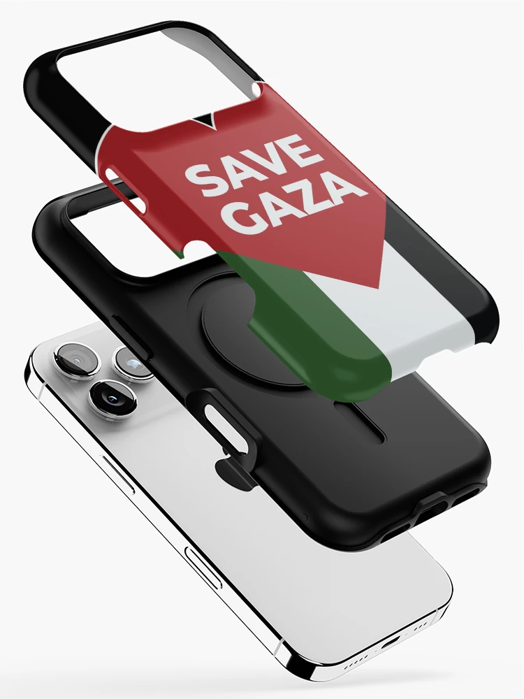 Thumbnail 2 of 4, iPhone Case, Save Gaza Sticker designed and sold by SixtyOneDesign.