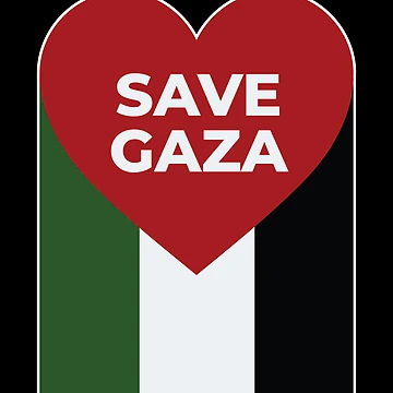 Artwork thumbnail, Save Gaza Sticker by SixtyOneDesign