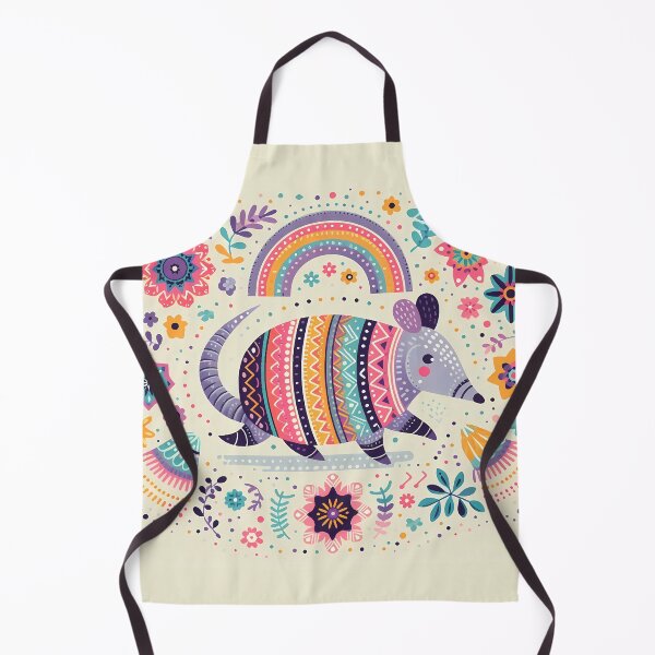 Item preview, Scandinavian Folk Art Cute Rainbow Armadillo by heidiannemorris © designed and sold by FOLK ART FUSION by heidiannemorris.