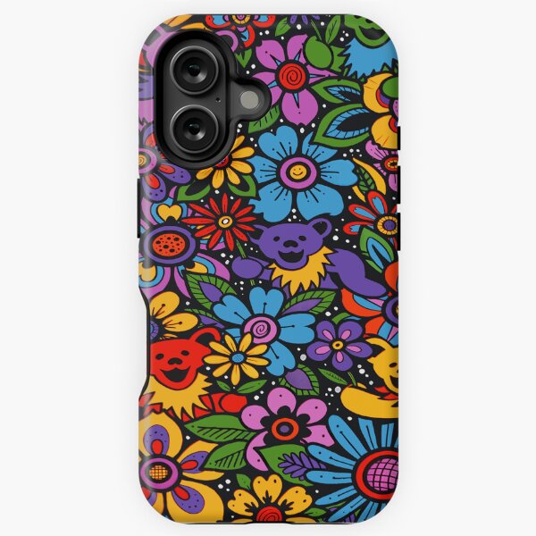Item preview, Psychedelic Happy Bears and Hippy Flowers  designed and sold by Kludoman.