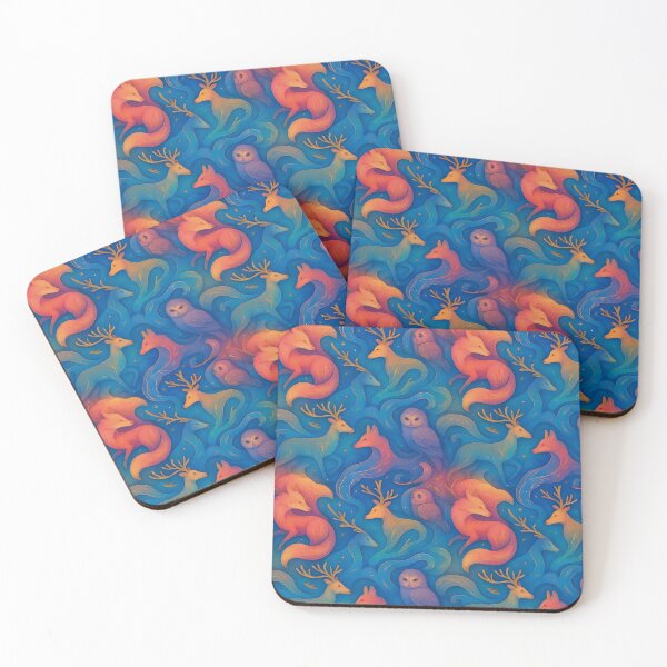 Item preview, Twilight Deer - Seamless Mystical Forest Pattern designed and sold by DarkPhoenix914.