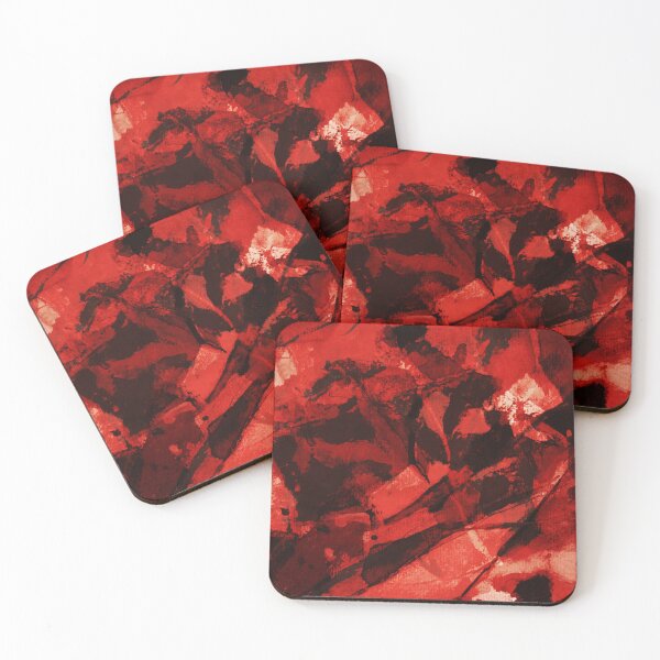 Item preview, Abstract Forest high contrast red watercolor designed and sold by NickDedidis.