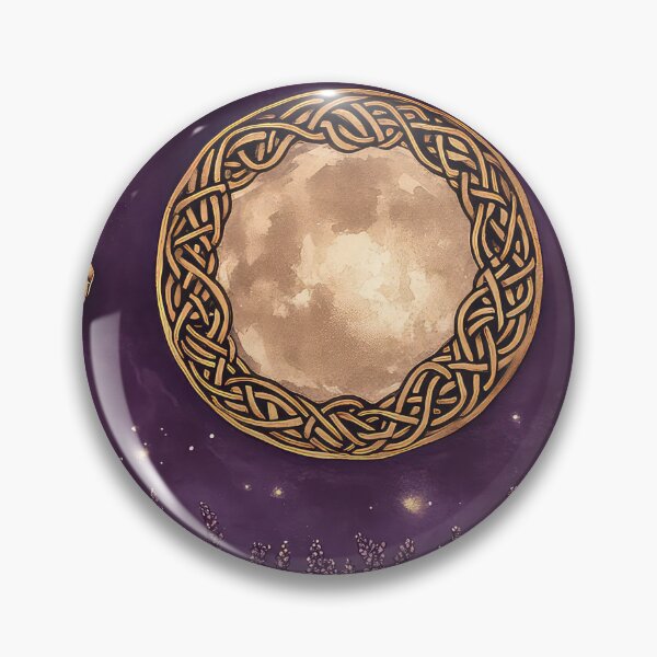 Item preview, Two Hares Moon Gazing at Celtic Moon in Lavender designed and sold by thewandswant.