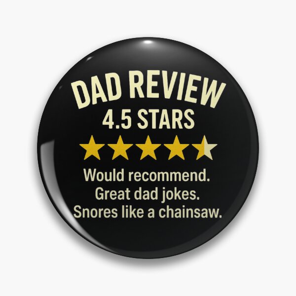 Item preview, Dad Review 4.5 Stars Funny Sarcastic Joke for Father Humor designed and sold by BunBuntheDog-.