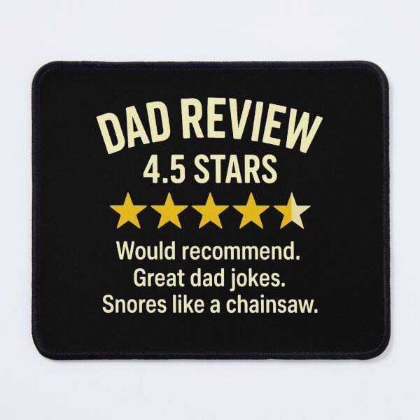 Item preview, Dad Review 4.5 Stars Funny Sarcastic Joke for Father Humor designed and sold by BunBuntheDog-.
