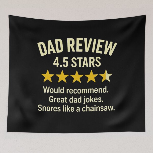 Item preview, Dad Review 4.5 Stars Funny Sarcastic Joke for Father Humor designed and sold by BunBuntheDog-.