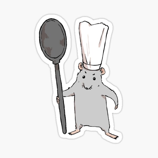 Artikel-Vorschau von Rattenkoch Ratatouille-Häuptling mit Löffel, designt und verkauft von Mimi_Designs.