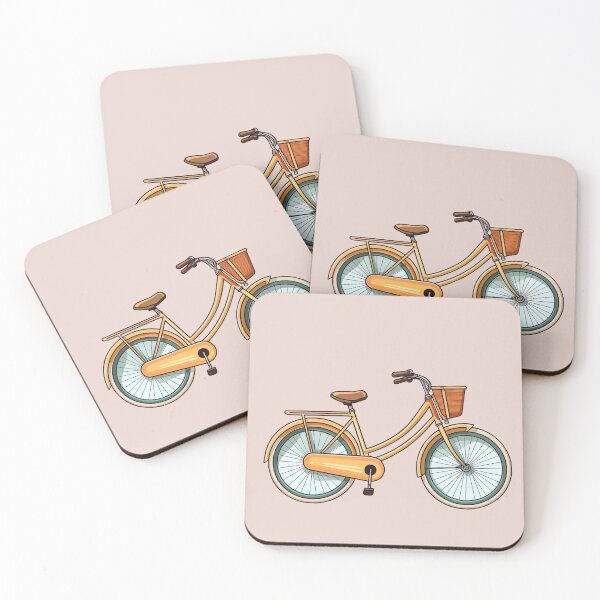 Item preview, Classic bike, vintage, cartoon style art. designed and sold by Pedal Canvas.