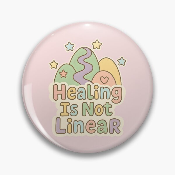 Item preview, Healing Is Not Linear Pastel Mental Health designed and sold by thecatcouch.