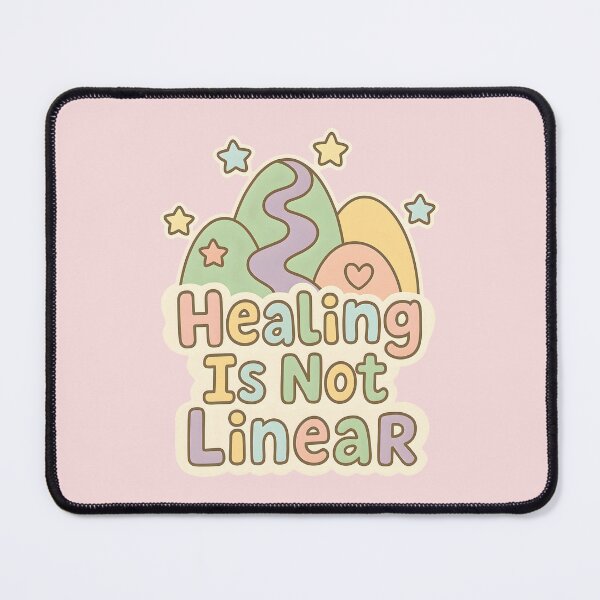 Item preview, Healing Is Not Linear Pastel Mental Health designed and sold by thecatcouch.