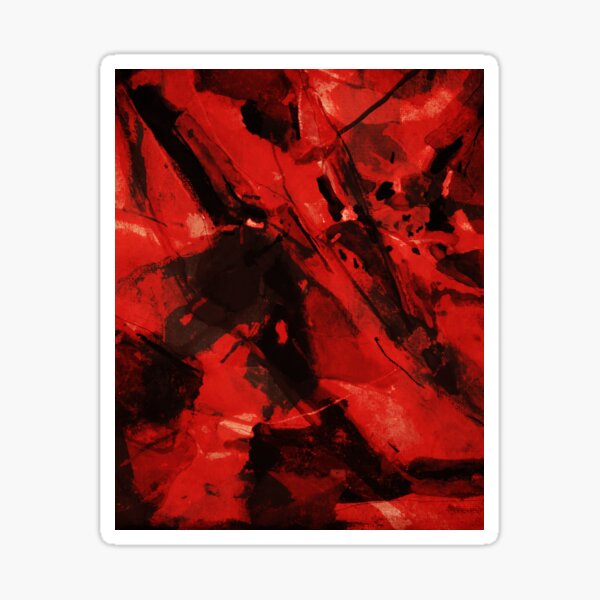 Item preview, Red And Black Abstraction High contrast watercolor designed and sold by NickDedidis.