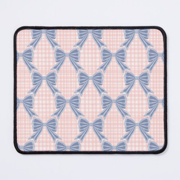 Item preview, Soft Purple Bows on Pink Gingham – Cute Kawaii Cottagecore Coquette Preppy Pattern designed and sold by OzdeBayer.