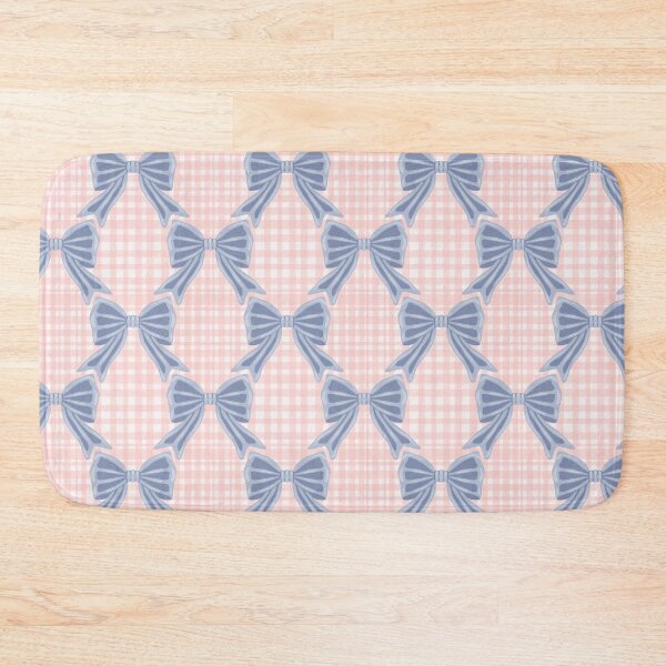 Item preview, Soft Purple Bows on Pink Gingham – Cute Kawaii Cottagecore Coquette Preppy Pattern designed and sold by OzdeBayer.