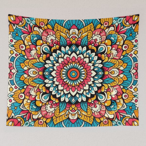 Item preview, Colorful mandala flower composition designed and sold by Sigtrix.