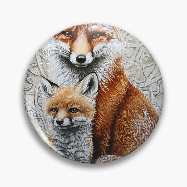 Item preview, Celtic Fox with Cub designed and sold by thewandswant.