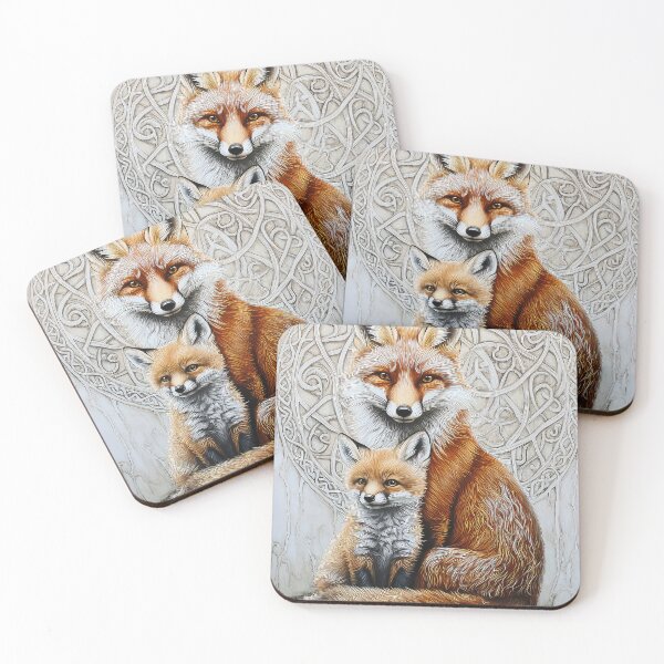 Item preview, Celtic Fox with Cub designed and sold by thewandswant.