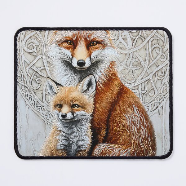 Item preview, Celtic Fox with Cub designed and sold by thewandswant.