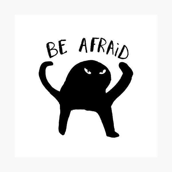 Item preview, Be Afraid Weird angry cat designed and sold by Mimi_Designs.