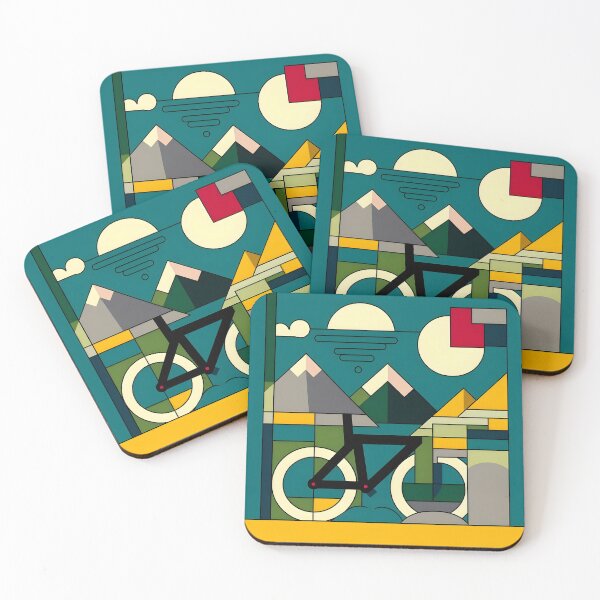 Item preview, Geometric Abstract Colorful bicycle art. Bauhaus inpired.  designed and sold by Pedal Canvas.