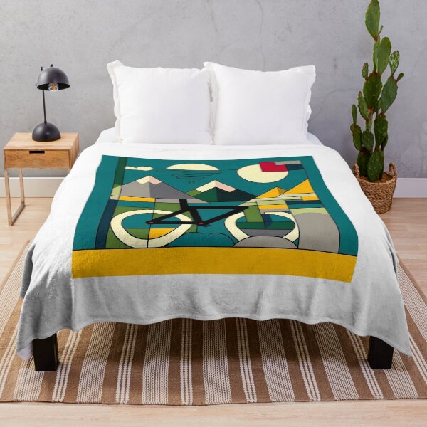 Item preview, Geometric Abstract Colorful bicycle art. Bauhaus inpired. designed and sold by Pedal Canvas.