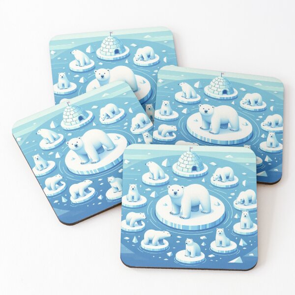 Item preview, Polar bears on an icy panorama designed and sold by Sigtrix.