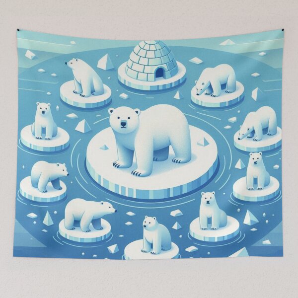 Item preview, Polar bears on an icy panorama designed and sold by Sigtrix.