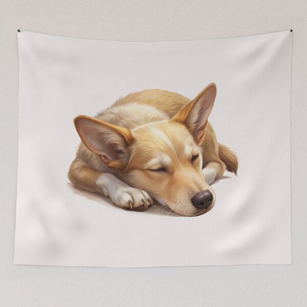 Item preview, A cute sleeping dog designed and sold by knappidesign.