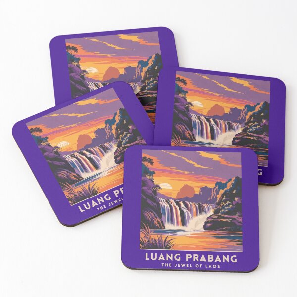 Item preview, Luang Prabang Poster, Laos wall art, Luang Prabang Magnet designed and sold by Bits & Bops Boutique.