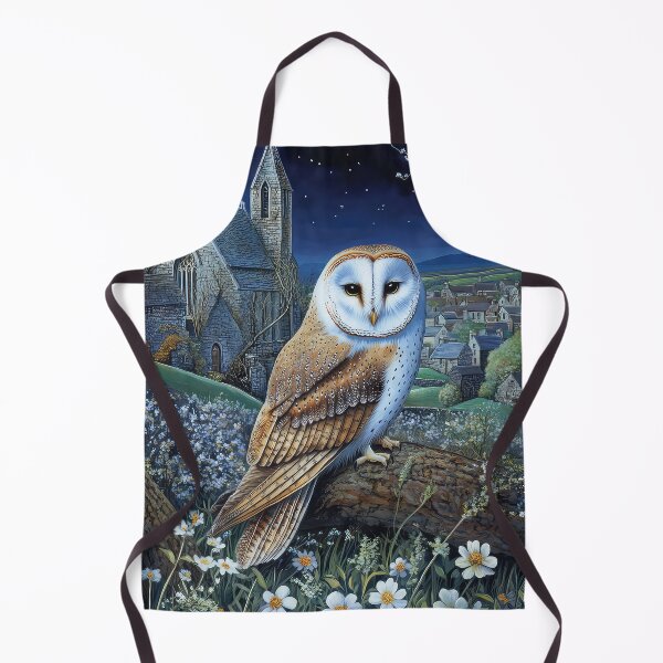 Item preview, Barn Owl perched in tree at night in an English Church Yard designed and sold by thewandswant.