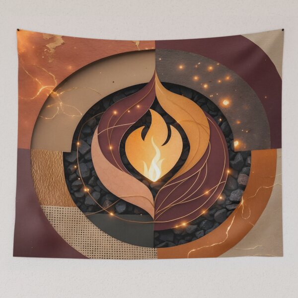 Item preview, Vesta – Goddess of the Hearth | Sacred Flame Abstract Art by LaLi Designs designed and sold by LaLi-Designs.