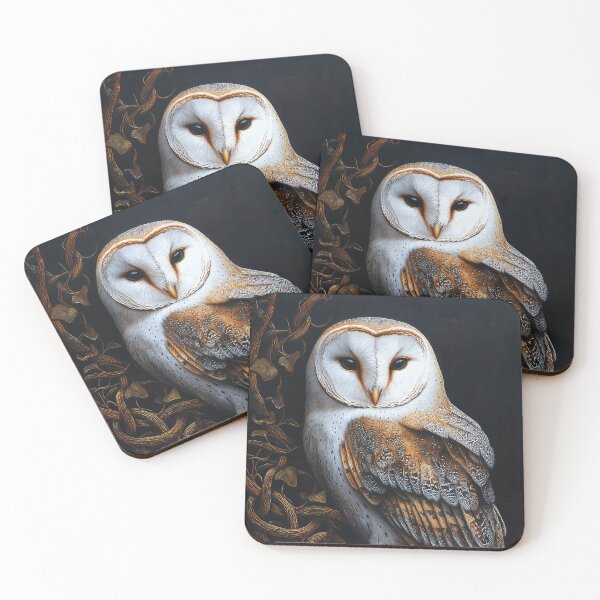 Item preview, Barn Owl sat on a Celtic Knot Tree designed and sold by thewandswant.