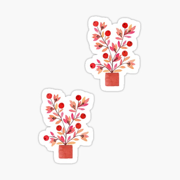 Red Berry Tree Sticker