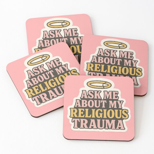 Item preview, Ask Me About My Religious Trauma – Exvangelical Dark Humor Sticker designed and sold by miubiyori.