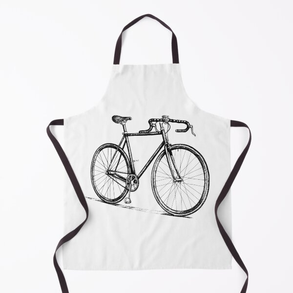 Item preview, Vintage urban bike, old style bicycle ink art designed and sold by Pedal Canvas.