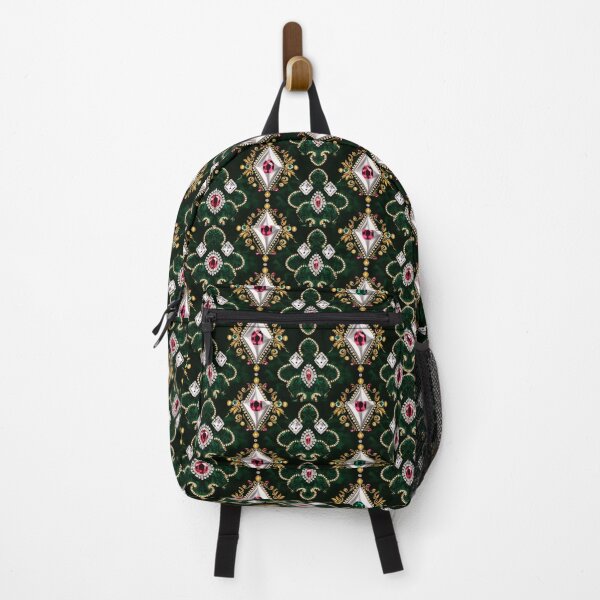 Item preview, Emerald Royal Luxe – Velvet Pattern with Ruby & Diamond Accents designed and sold by Luckylife12.