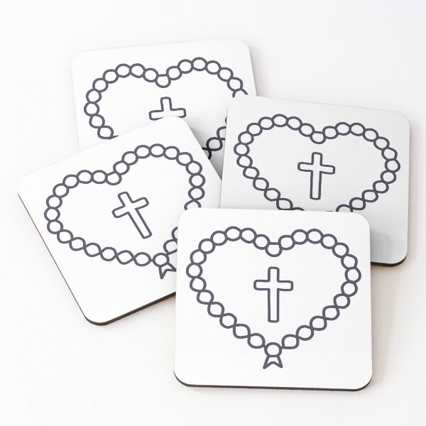 Item preview, Holy Cross Silhouette and Mother Mary Line Art | Minimalist Catholic Design designed and sold by CrossCrafted.