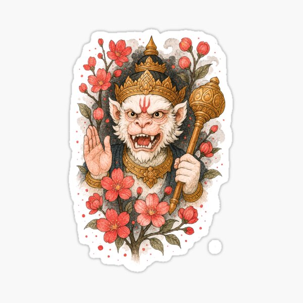 Item preview, Hanuman – Monkey Warrior God designed and sold by MEEMIX-STUDIO.