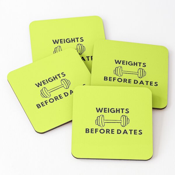 Item preview, Weights Before Dates Dumbbell Art designed and sold by Rebel Weave.