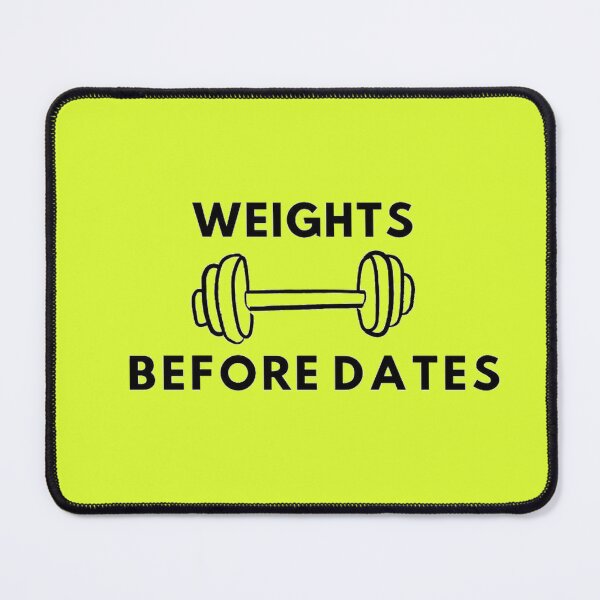 Item preview, Weights Before Dates Dumbbell Art designed and sold by Rebel Weave.