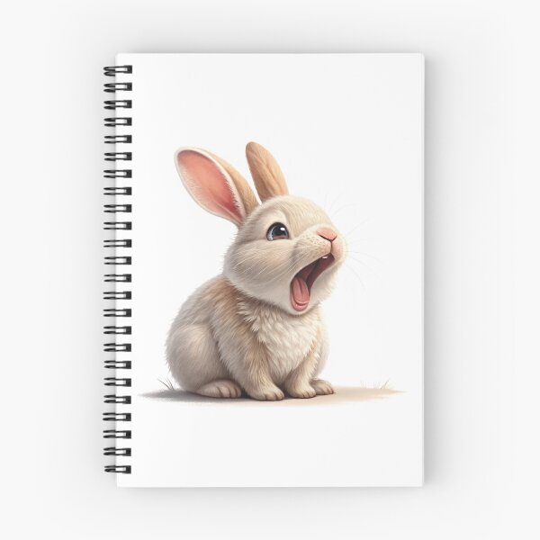 Item preview, A cute yawning rabbit illustration designed and sold by knappidesign.