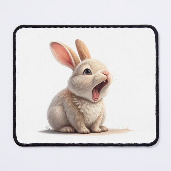 Item preview, A cute yawning rabbit illustration designed and sold by knappidesign.