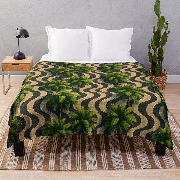Item preview, Retro Palm Trees – Tropical Wavy Pattern designed and sold by SpicyGraphicArt.