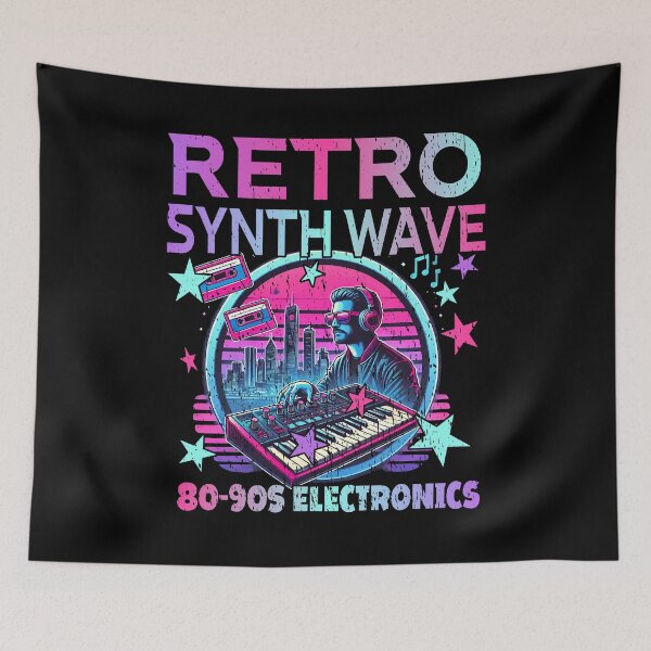 Item preview, RETRO SYNTHWAVE 80-90s ELECTRONICS vintage electronic music analog synths musician  designed and sold by Jt41.