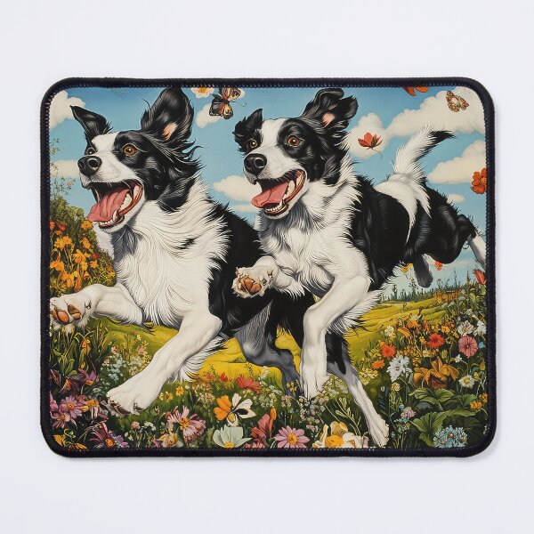 Item preview, Border Collie Dogs playing in a Meadow designed and sold by thewandswant.