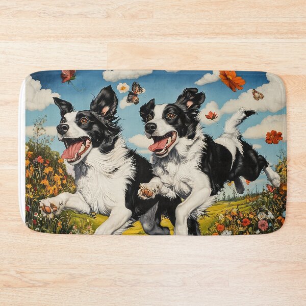 Item preview, Border Collie Dogs playing in a Meadow designed and sold by thewandswant.