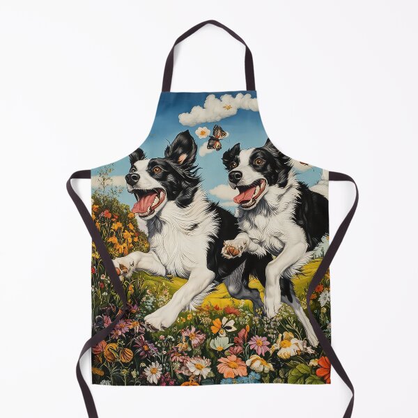 Item preview, Border Collie Dogs playing in a Meadow designed and sold by thewandswant.