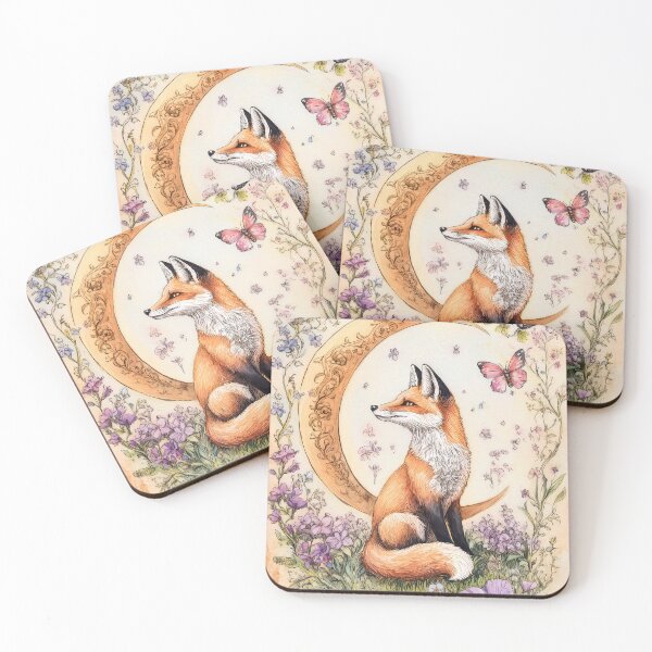 Item preview, Floral Fox Moon designed and sold by thewandswant.