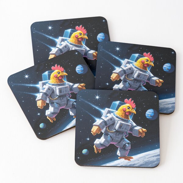 Item preview, Space Chicken Pixel Astronaut Funny Gamer Design designed and sold by MythicCotton.